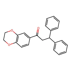1-(2,3-dihydro-1,4-benzodioxin-6-yl)-3,3-diphenylpropan-1-one structure
