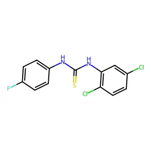 1-(2,5-dichlorophenyl)-3-(4-fluorophenyl)thiourea structure