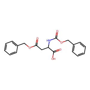 (2S)-4-oxo-4-phenylmethoxy-2-(phenylmethoxycarbonylamino)butanoic acid structure