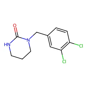 1-[(3,4-dichlorophenyl)methyl]-1,3-diazinan-2-one structure