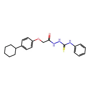 1-[[2-(4-cyclohexylphenoxy)acetyl]amino]-3-phenylthiourea structure