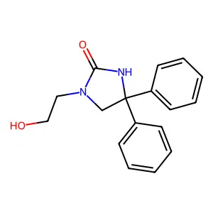 1-(2-hydroxyethyl)-4,4-diphenylimidazolidin-2-one structure