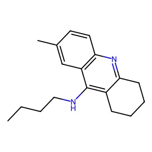 N-butyl-7-methyl-1,2,3,4-tetrahydroacridin-9-amine structure