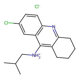 (7-chloro-1,2,3,4-tetrahydroacridin-9-yl)-(2-methylpropyl)azanium chloride structure