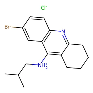 (7-bromo-1,2,3,4-tetrahydroacridin-9-yl)-(2-methylpropyl)azanium chloride structure