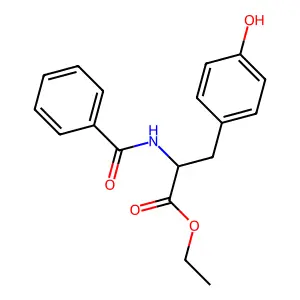 ethyl (2S)-2-benzamido-3-(4-hydroxyphenyl)propanoate structure