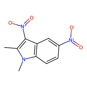 1,2-dimethyl-3,5-dinitroindole structure