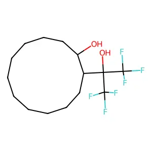cis-(1S,2R)-2-(1,1,1,3,3,3-hexafluoro-2-hydroxypropan-2-yl)cyclododecan-1-ol structure