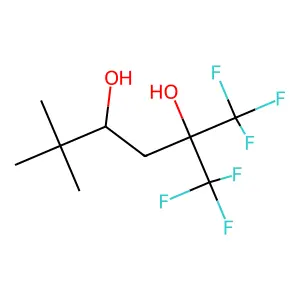 1,1,1-trifluoro-5,5-dimethyl-2-(trifluoromethyl)hexane-2,4-diol structure