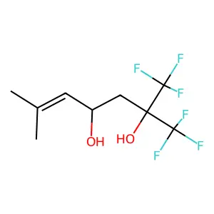 1,1,1-trifluoro-6-methyl-2-(trifluoromethyl)hept-5-ene-2,4-diol structure