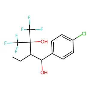 Compound C13H13ClF6O2 structure