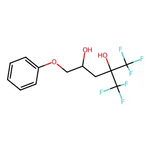 1,1,1-trifluoro-5-phenoxy-2-(trifluoromethyl)pentane-2,4-diol structure