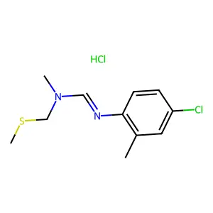 N'-(4-chloro-2-methylphenyl)-N-methyl-N-(methylsulfanylmethyl)methanimidamidehydrochloride structure