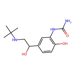 [5-[2-(tert-butylamino)-1-hydroxyethyl]-2-hydroxyphenyl]urea structure
