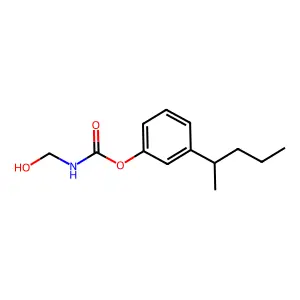 (3-pentan-2-ylphenyl) N-(hydroxymethyl)carbamate structure