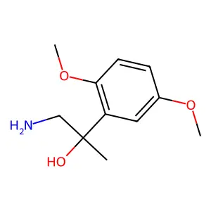 1-amino-2-(2,5-dimethoxyphenyl)propan-2-ol structure
