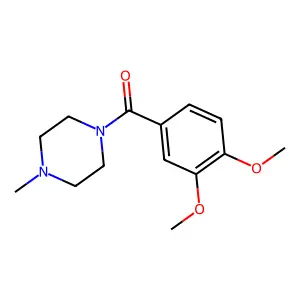 1-(3,4-dimethoxybenzoyl)-4-methylpiperazine structure