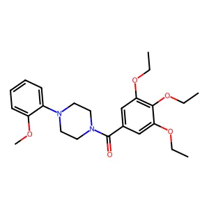 1-(2-methoxyphenyl)-4-(3,4,5-triethoxybenzoyl)piperazine structure
