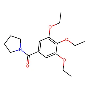 1-(3,4,5-triethoxybenzoyl)pyrrolidine structure