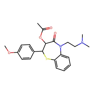 [5-[2-(dimethylamino)ethyl]-2-(4-methoxyphenyl)-4-oxo-2,3-dihydro-1,5-benzothiazepin-3-yl] acetate structure