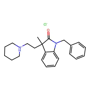 1-Benzyl-3-methyl-3-(2-(piperidino)ethyl)-2-indolinone hydrochloride structure