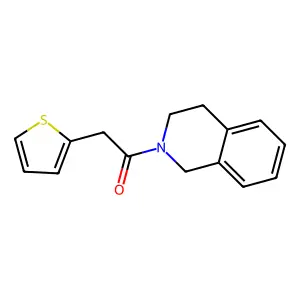 1-(3,4-dihydro-1H-isoquinolin-2-yl)-2-thiophen-2-ylethanone structure
