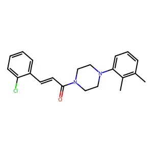 1-[3-(2-chlorophenyl)acryloyl]-4-(2,3-dimethylphenyl)piperazine structure