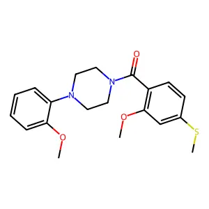 1-[2-METHOXY-4-(METHYLSULFANYL)BENZOYL]-4-(2-METHOXYPHENYL)PIPERAZINE structure