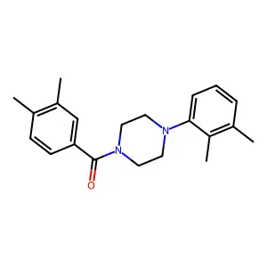 1-(3,4-DIMETHYLBENZOYL)-4-(2,3-DIMETHYLPHENYL)PIPERAZINE structure