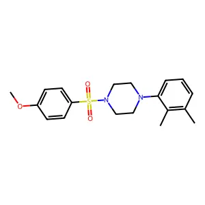 1-(2,3-dimethylphenyl)-4-(4-methoxyphenyl)sulfonylpiperazine structure