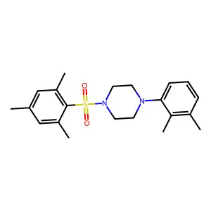 1-(2,3-dimethylphenyl)-4-(2,4,6-trimethylphenyl)sulfonylpiperazine structure