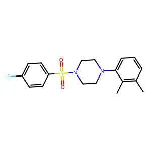 1-(2,3-dimethylphenyl)-4-(4-fluorophenyl)sulfonylpiperazine structure