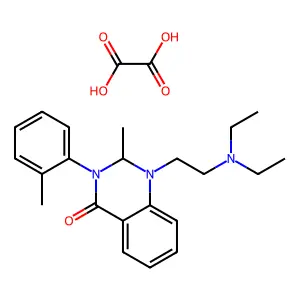 1-[2-(diethylamino)ethyl]-2-methyl-3-(2-methylphenyl)-2H-quinazolin-4-one;oxalic acid structure