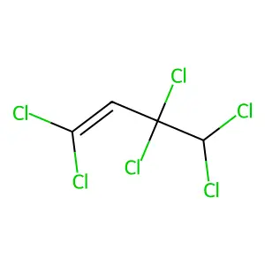 1,1,3,3,4,4-hexachlorobut-1-ene structure