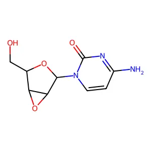 1-(2,3-Anhydrolyxofuranosyl)cytosine structure