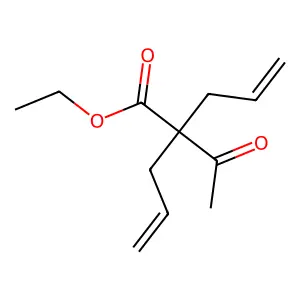 ethyl 2-acetyl-2-prop-2-enylpent-4-enoate structure