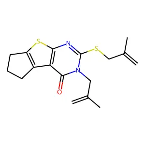 11-(2-methylprop-2-enyl)-10-(2-methylprop-2-enylsulfanyl)-7-thia-9,11-diazatricyclo[6.4.0.02,6]dodeca-1(8),2(6),9-trien-12-one structure