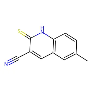 1,2-Dihydro-6-methyl-2-thioxo-3-quinolinecarbonitrile structure