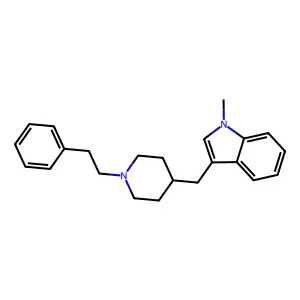 INDOLE, 1-METHYL-3-(1-PHENETHYL-4-PIPERIDYLMETHYL)- structure
