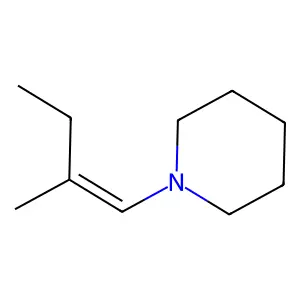 1-(2-methylbut-1-enyl)piperidine structure