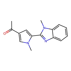 1-[1-methyl-5-(1-methyl-1H-benzimidazol-2-yl)-1H-pyrrol-3-yl]ethanone structure