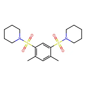 1-(2,4-dimethyl-5-piperidin-1-ylsulfonylphenyl)sulfonylpiperidine structure
