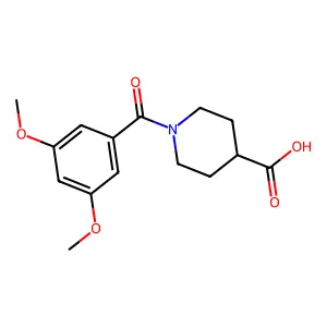 1-(3,5-dimethoxybenzoyl)piperidine-4-carboxylic Acid structure