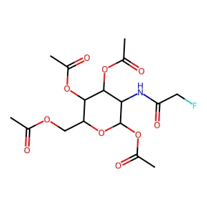 1,3,4,6-Tetra-O-acetyl-2-deoxy-2-(fluoroacetamido)-beta-D-glucose structure