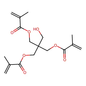 2-Propenoic acid, 2-methyl-, 1,1'-(2-(hydroxymethyl)-2-(((2-methyl-1-oxo-2-propen-1-yl)oxy)methyl)-1,3-propanediyl) ester structure