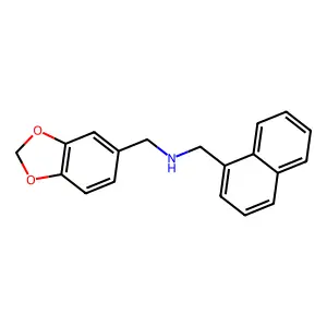 1-(1,3-benzodioxol-5-yl)-N-(naphthalen-1-ylmethyl)methanamine structure
