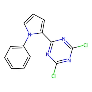 1,3,5-Triazine, 2,4-dichloro-6-(1-phenyl-1H-pyrrol-2-yl)- structure