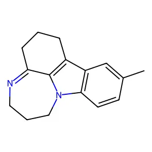 11-methyl-1,2,3,5,6,7-hexahydro[1,4]diazepino[3,2,1-jk]carbazole structure