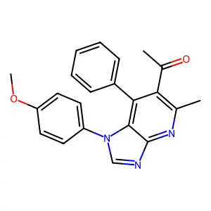 1-[1-(4-methoxyphenyl)-5-methyl-7-phenyl-1H-imidazo[4,5-b]pyridin-6-yl]ethanone structure