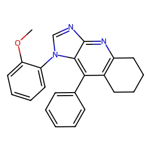 1-(2-methoxyphenyl)-9-phenyl-5,6,7,8-tetrahydroimidazo[4,5-b]quinoline structure